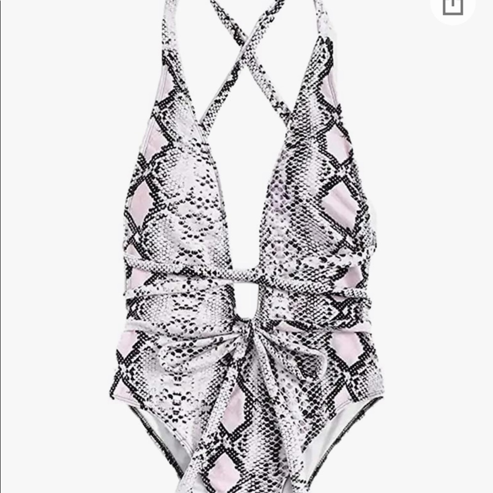 One piece strappy bathing suit